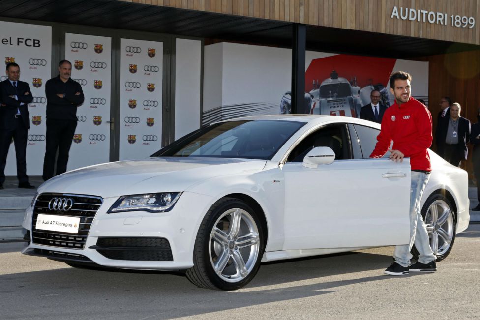 Los Audi de los jugadores de Real Madrid y F.C. Barcelona