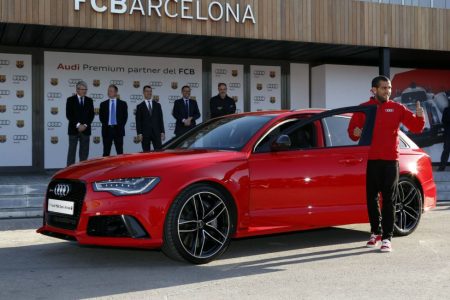 Los Audi de los jugadores de Real Madrid y F.C. Barcelona