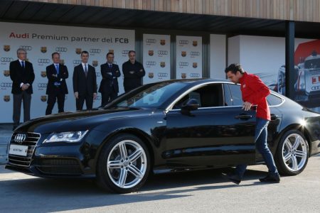 Los Audi de los jugadores de Real Madrid y F.C. Barcelona