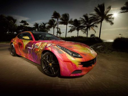 Arte sobre un Ferrari FF