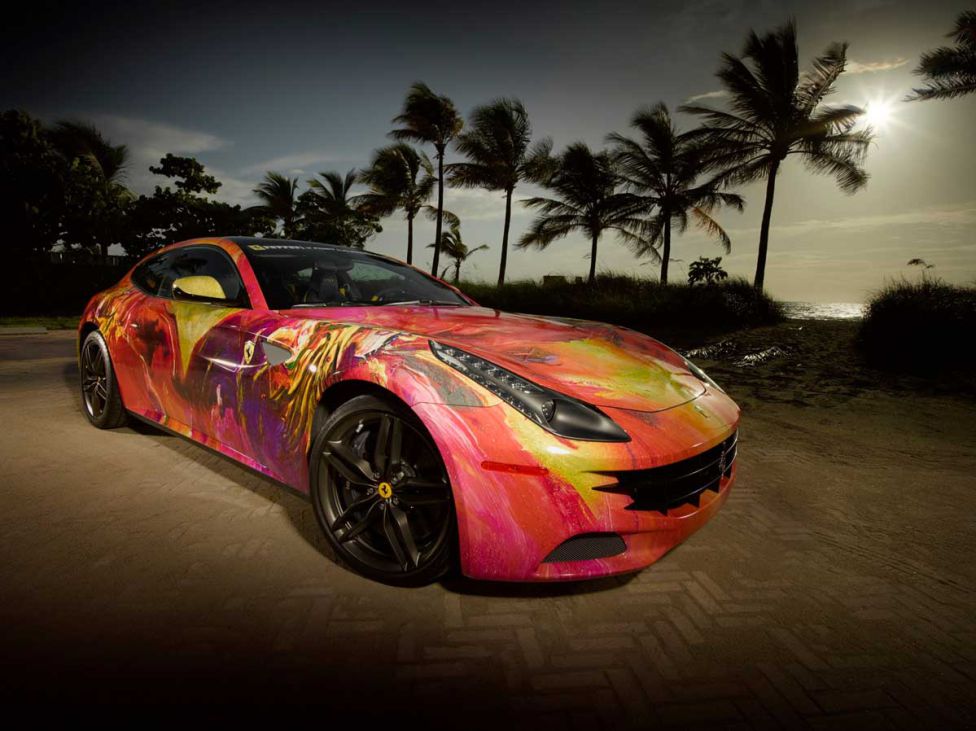 Arte sobre un Ferrari FF